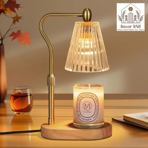 Electric Candle Warmer Lamp With Timer Dimmer, Adjustable Height for Home